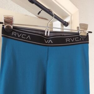 RVCA Teal Leggings with Black Waistband